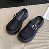 2025 New Casual Platform Bag Head Half Slippers Women's Summer Wear Women's Shoes One Pedal Lazy Mesh Breathable Sandals