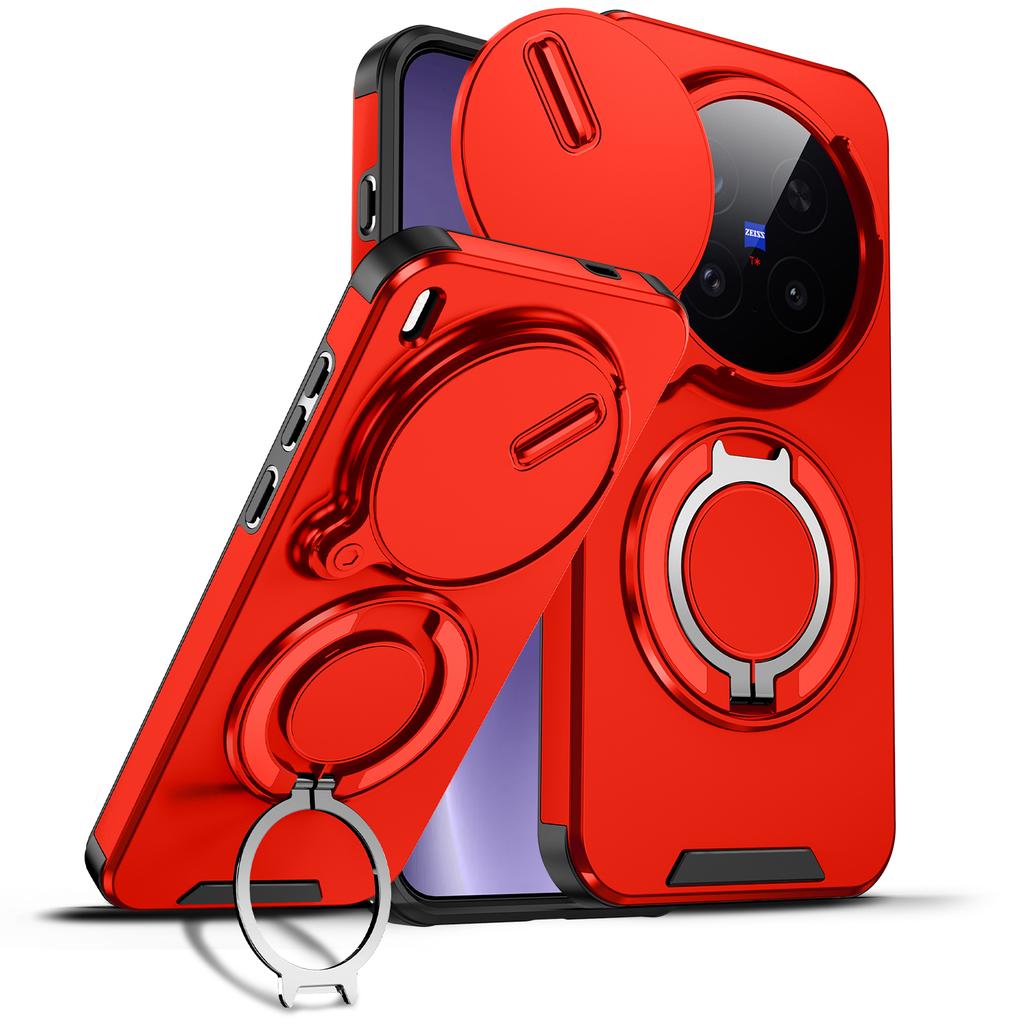 Для Vivo X300 Ultra Чехол Vivo X300 Чехол Vivo X300 Pro Магнитное Кольцо Бронированный Чехол со Сдвижной Крышкой для Камеры Чехол для Беспроводной Зарядки Magsafe