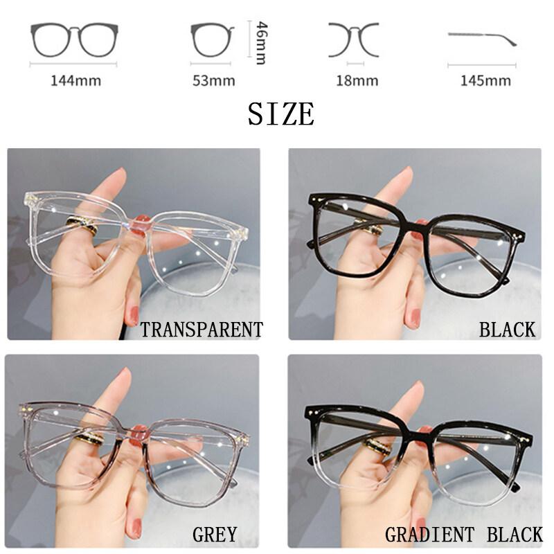 Round Spek Spec Anti Blue Light Blocking Glasses Transparent Spectacles Frame Plastic Computer Gaming Glasses Cermin Mat