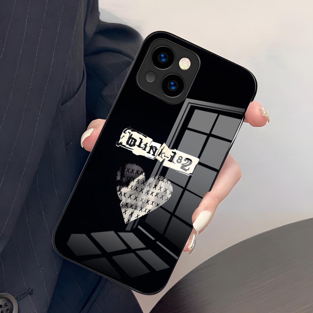 Fashion Blink 182 Phone Case For IPhone 17 Pro Max 15 Pro 16 14 Plus 12 13 Mini 11 Pro Shockproof Glass Cover