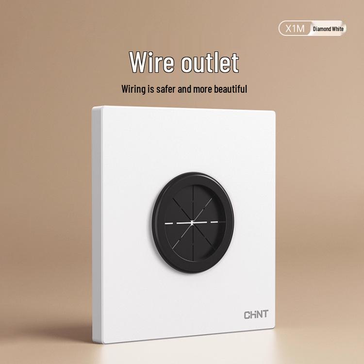 Chint 16A Настенная розетка для кондиционера, одинарная, пятиконтактная, тип 86, бриллиантово-белый.