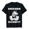 Plus Size S-5XL Unicorn Security Magical Funny Classic Vintage T-Shirt Cool Cotton Male Tops Tees Custom Oversized Tshirts