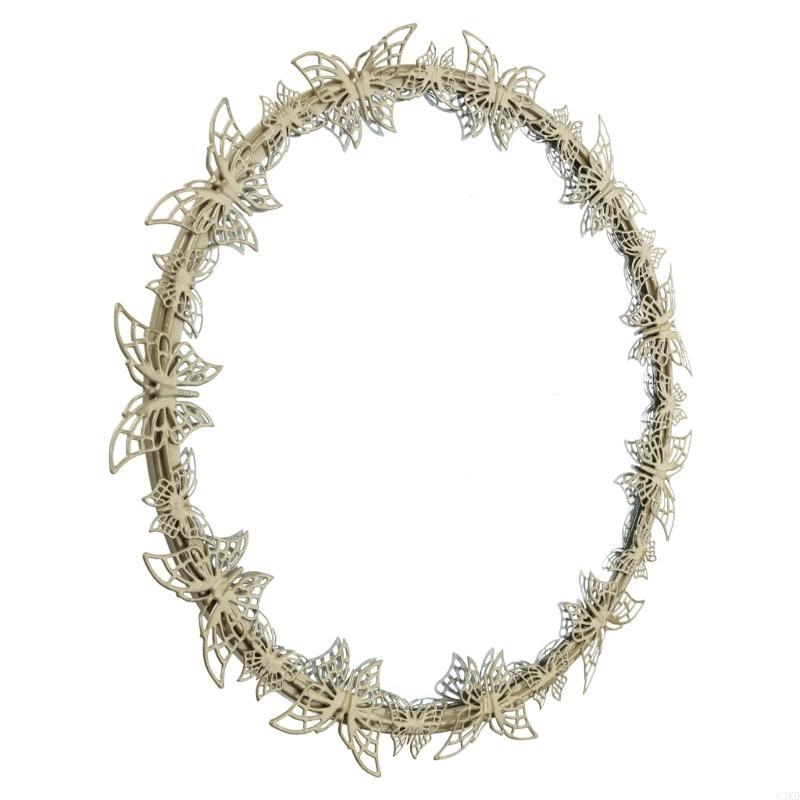 62KD Скандинавское зеркало для макияжа из кованого железа, круглое настенное зеркало, художественное украшение, зеркала для макияжа для гостиной, гримерной