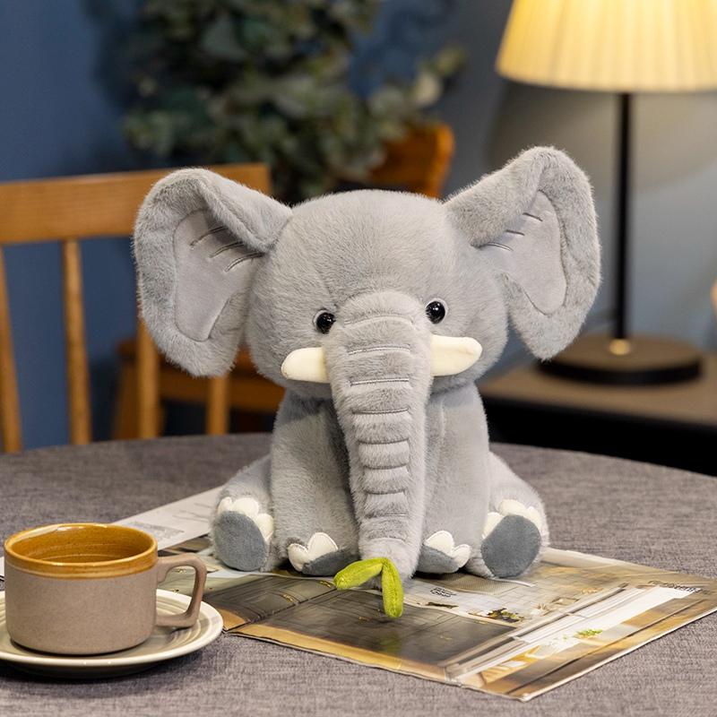Оптовая продажа 25/40 см Мультяшная Милая Плюшевая Кукла Слон Длинный Нос Розовый Серый Сидящее Животное Мягкая Игрушка Домашний Декор Подарок для Мальчиков Девочек