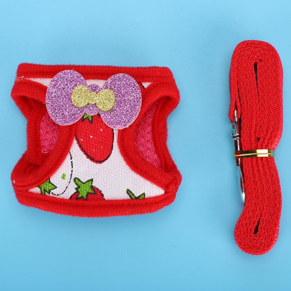 Набор шлейки и поводка для маленьких домашних животных, удобный нагрудный ремень, тяговый жилет для кролика, хомяка, морской свинки