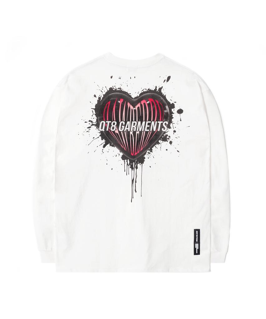 QT8 GARMENTS Oc Rawberry X Qt8 Heart Long Sleeve (Ivory)