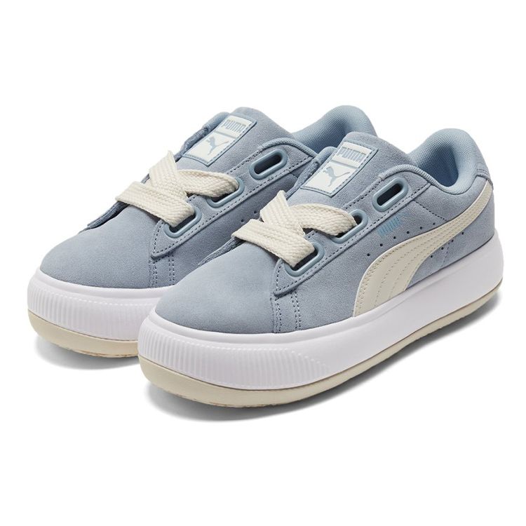 Puma Замша Маю Сердце Женские Синяя Стирка Белый 387321-04