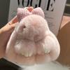 Cute Plush Rabbit Keychain Soft and Comfy Rabbit Fur Mini Bunny Pendant Lovely Women Bag Schoolbag Car Accessory Gift for Girls