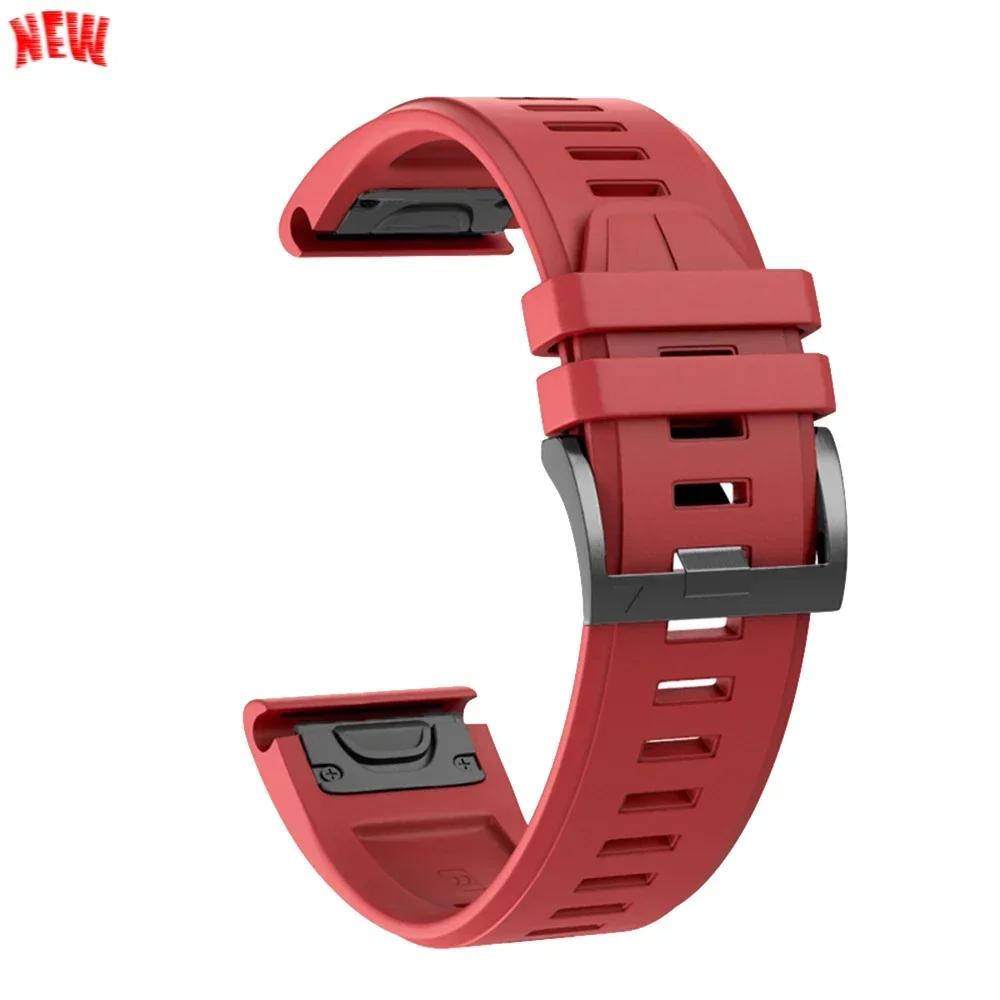 Силиконовый ремешок 26 мм 22 мм для Garmin Fenix 8 E 7 7X Pro 5 5X Plus 6 6X Pro Epix Gen 2 Tactix 8 7/Enduro 3 Браслет QuickFit
