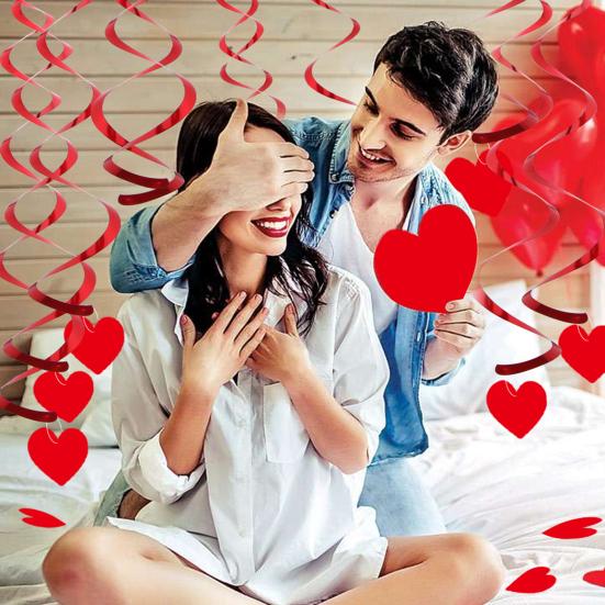 Подвеска-гирлянда в виде сердца любви для свадьбы, дня Святого Валентина, вечеринки, бумажное подвесное украшение любви со спиральной веревкой