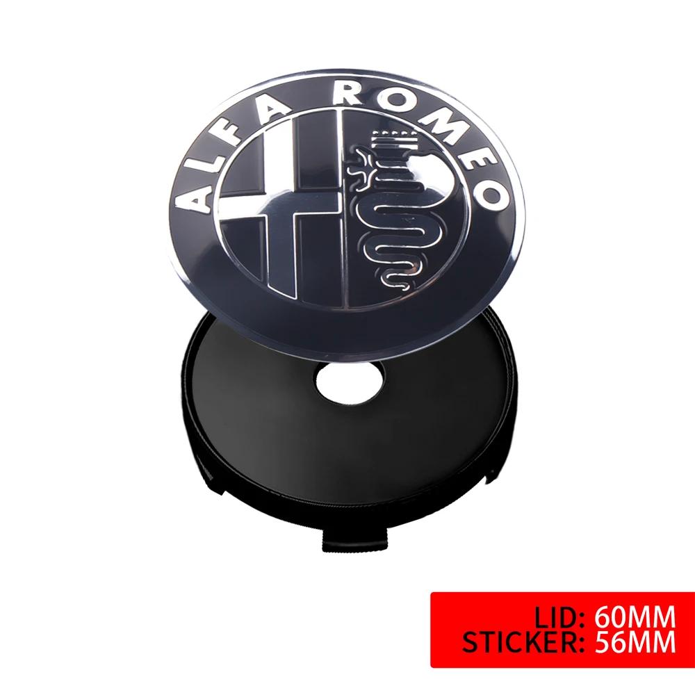 For Alfa Romeo rfor 56mm Alfa Romeo Car Wheel Emblem Modified Hub Cap Decoration For Alfa Romeo 159 Giulietta 147 156 Giulia GT 166 Mito Brera