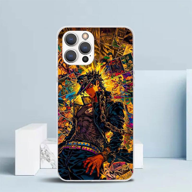 Чехол для телефона JoJo's Bizarre Adventure Kujo Jotaro Для iPhone 16 17 Air 16E 15 14 Plus 13 Mini 12 11 Pro Max 7 8 + SE 2020 Мягкий ТПУ