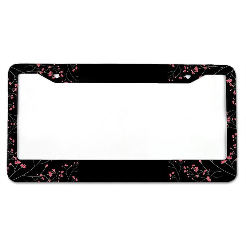 Крышка номерного знака автомобиля из алюминиевого сплава с узором «цветок сливы» по американскому стандарту, водонепроницаемая крышка номерного знака автомобиля, автомобильные аксессуары
