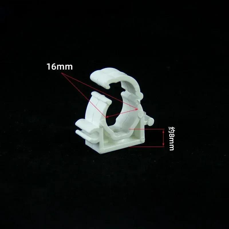 20pcs Plastic PPR Clamp Holder For Water Pipe Tube Fittings With Cover Diameter 16mm 20mm 25mm 32mm