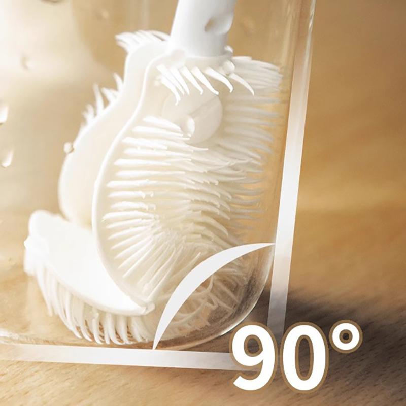 Щетка для чистки чашек с длинной ручкой, силиконовая щетка для чистки бутылок для молока, бокалов, чашек, бытовых стеклянных кружек для кофе и чая