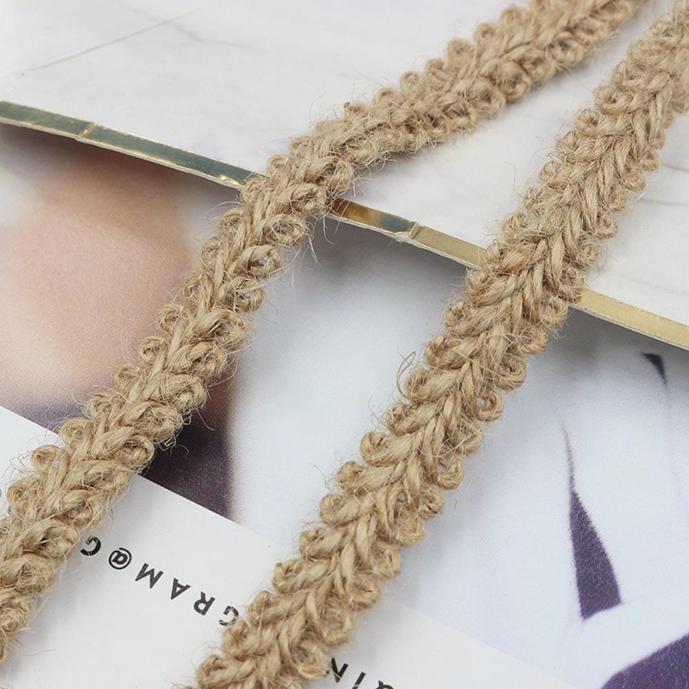 10 Meter Burlap Ribbons Handicraft Weavin Jute Yarn Retro Jute Burlap Ribbons  DIY Arts