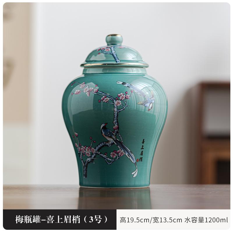 Керамическая банка для чая, влагостойкая, бытовая, кухонная, герметичная, универсальная банка, креативная банка для хранения, аксессуары для китайской чайной церемонии