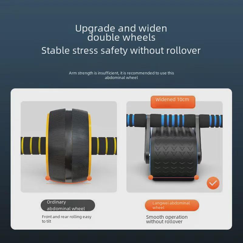 Автоматический отскок двойного брюшного колеса для фитнеса мужчин и женщин
