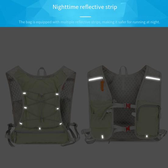 Гидратационный рюкзак Водонепроницаемый нейлоновый подсумок Многоцелевая альпинистская жилет-сумка Беговой рюкзак для пеших походов и приключений на открытом воздухе