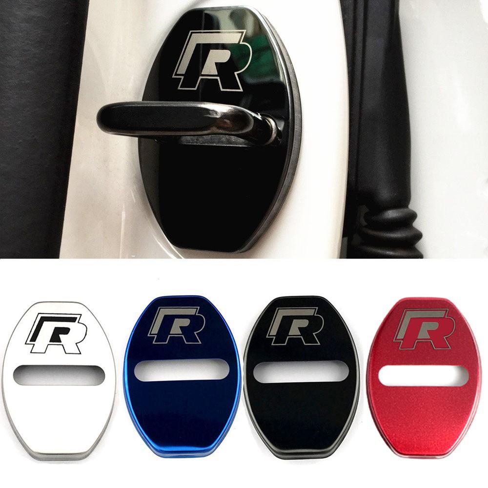 4шт автомобильный дверной замок защитная крышка дверной замок наклейка