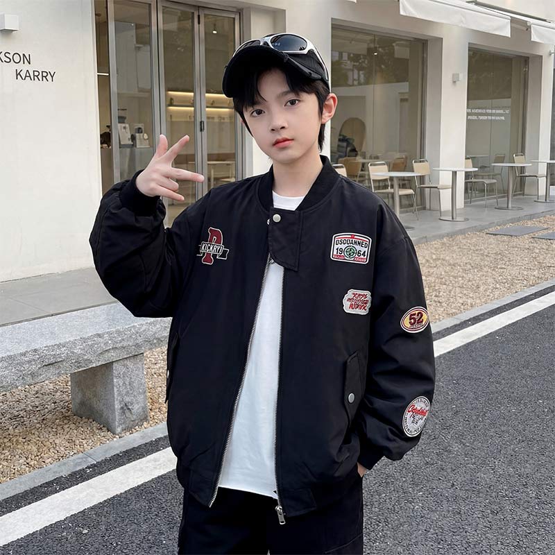 Children's clothing boys' baseball jacket Spring and Autumn 2026 new item Middle and large children's spring boys' spring clothing cool and trendy