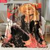 Anime Yagami with Chains Print thin Flannel Blanket for Living Room,Sofas Blankets,Lunch Break,blankets fluffy blanket