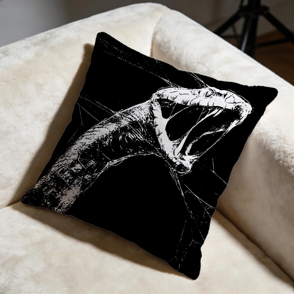 Sketch Snake Cushion Cover Soft Decorative Pillow Case Suitable for Bedroom Sofa Car Travel Use