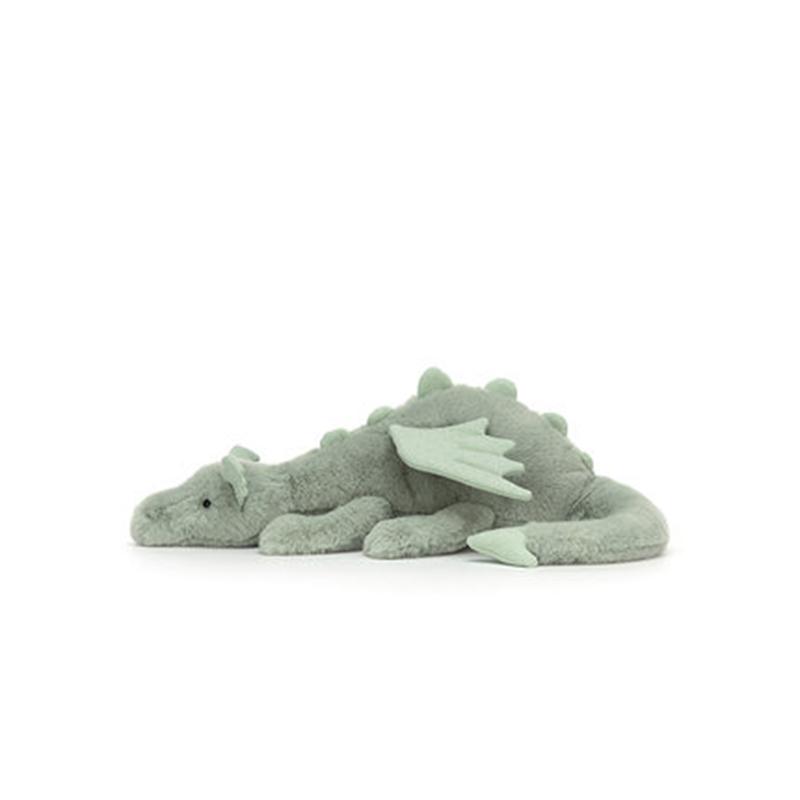 JELLYCAT Мифические животные Зеленый дракон Успокаивающая кукла Плюшевая кукла 8 см Высота