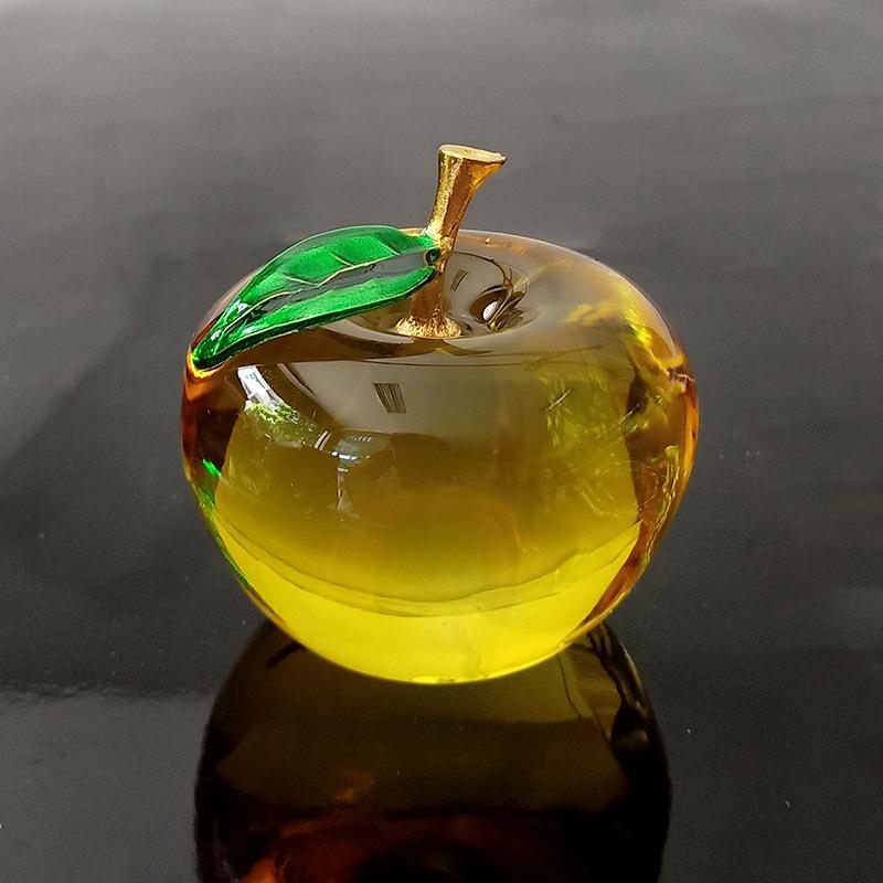 Хрустальное яблоко Креативный подарок Фестиваль Атмосфера Украшения Рождественское веселье Яблоко Украшение для автомобиля Украшение для дома Ремесла