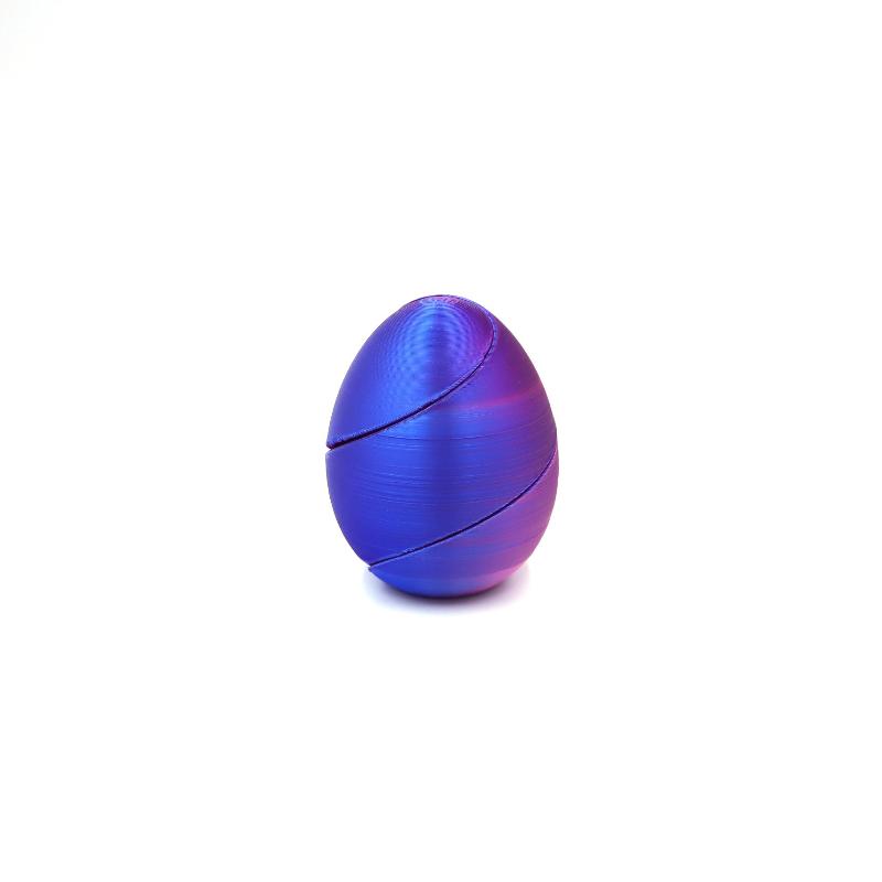 1pc 3D Printed Spiral Egg Fidget Toy Impossible Passthrough Sculpture 3D Printed Eggs Easter Basket Stuffer Filler Party Favors