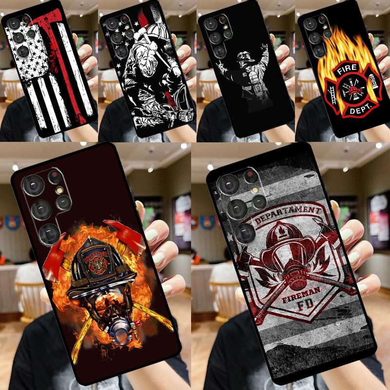 Чехол для телефона Firefighter Heroes Fireman для Samsung Galaxy S24 Ultra S22 S23 Plus S20 S21 FE S8 S9 S10 Note 10 20 Ultra