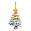 Knitted Christmas Tree Ornament Multi-Layered Mini Crochet Christmas Tree Hanging Decoration with Bell And Star Top Colorful Small Xmas Tree