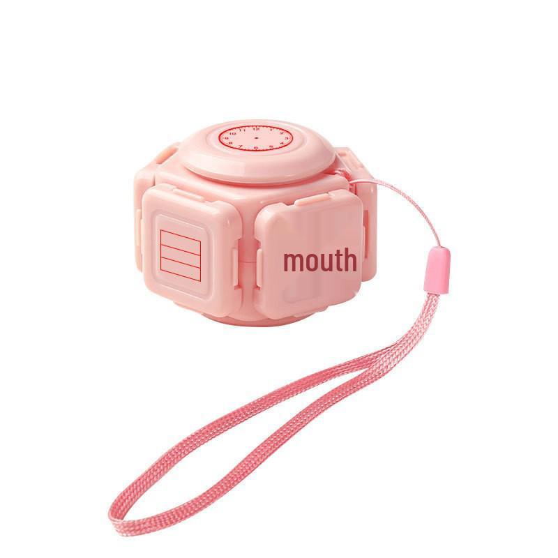 Tian Zi Ge Multi-Functional Seven-Sided Teaching Seal with Pinyin and Four-Line Three-Grid Clock.