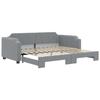 VidaXL Daybed with Pull-out Bed Light Grey 100x200 Cm Fabric 3197639