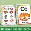 Alphabet Phonics 27 Cards Letter English Learning Flash Cards for Kids