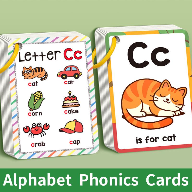 Alphabet Phonics 27 Cards Letter English Learning Flash Cards for Kids