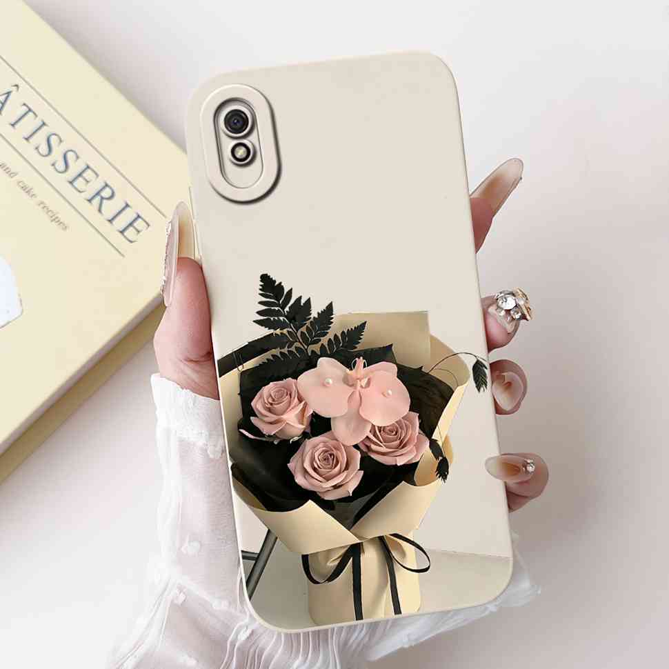 New For Redmi 9A M2006C3LG Case Fashion Girl Bow Rose Soft Silicone Cover For Xiaomi Redmi 9AT 9 A 6.53" Shockproof Phone Casing