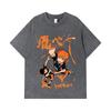 275 GSM Washed T-shirts 100% Cotton Haikyuu V10 Hinata Tobio Print Unisex Heavy Cotton T Shirt