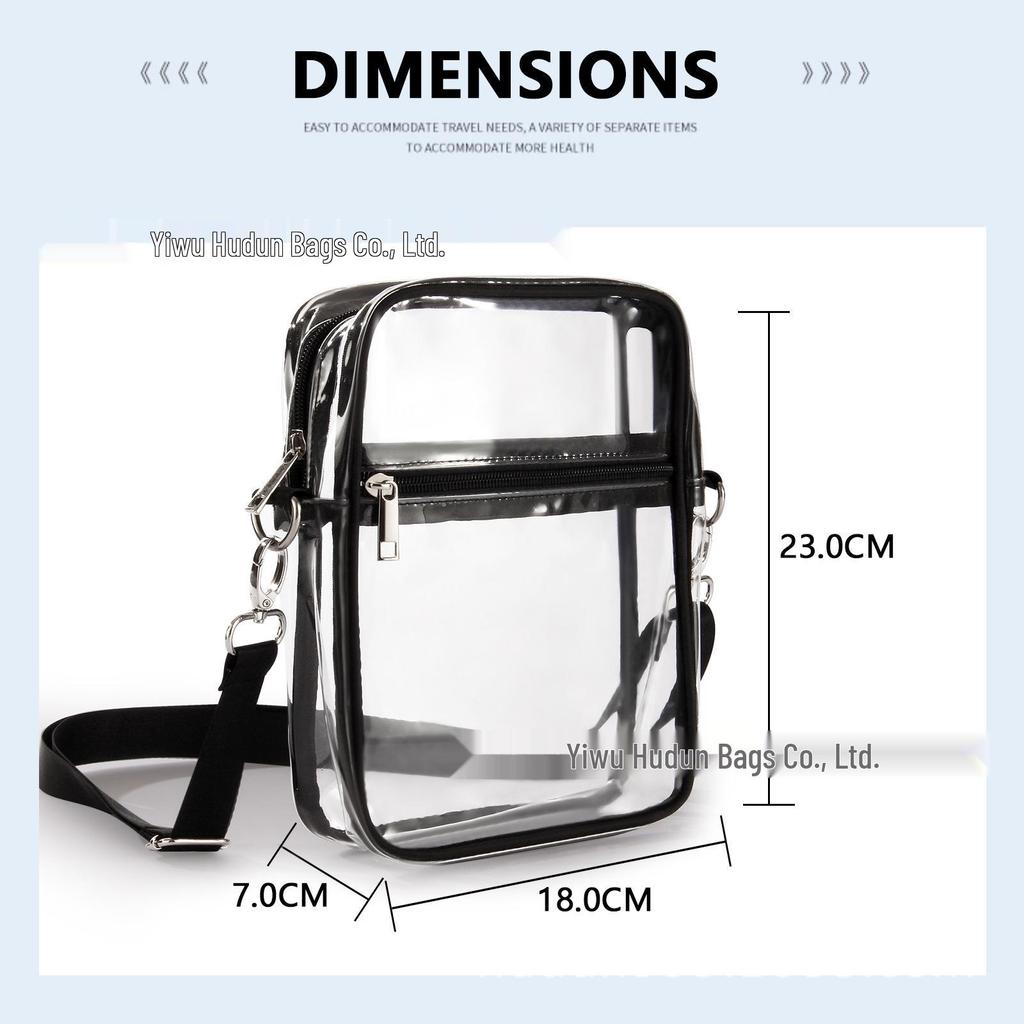Прозрачная водонепроницаемая ПВХ сумка через плечо