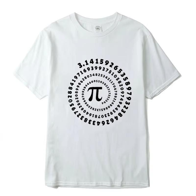 Pun 3.14 Men's High Quality Cotton Funny Pi Design Print Summer Loose O-neck Men Tshirt Short Sleeve T-shirt Male Tees Tops