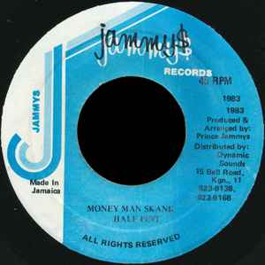 7inch Record HALF PINT Money Man Skank NONE Jammys Records 1983 Jamaica Reggae Ska Dub Used