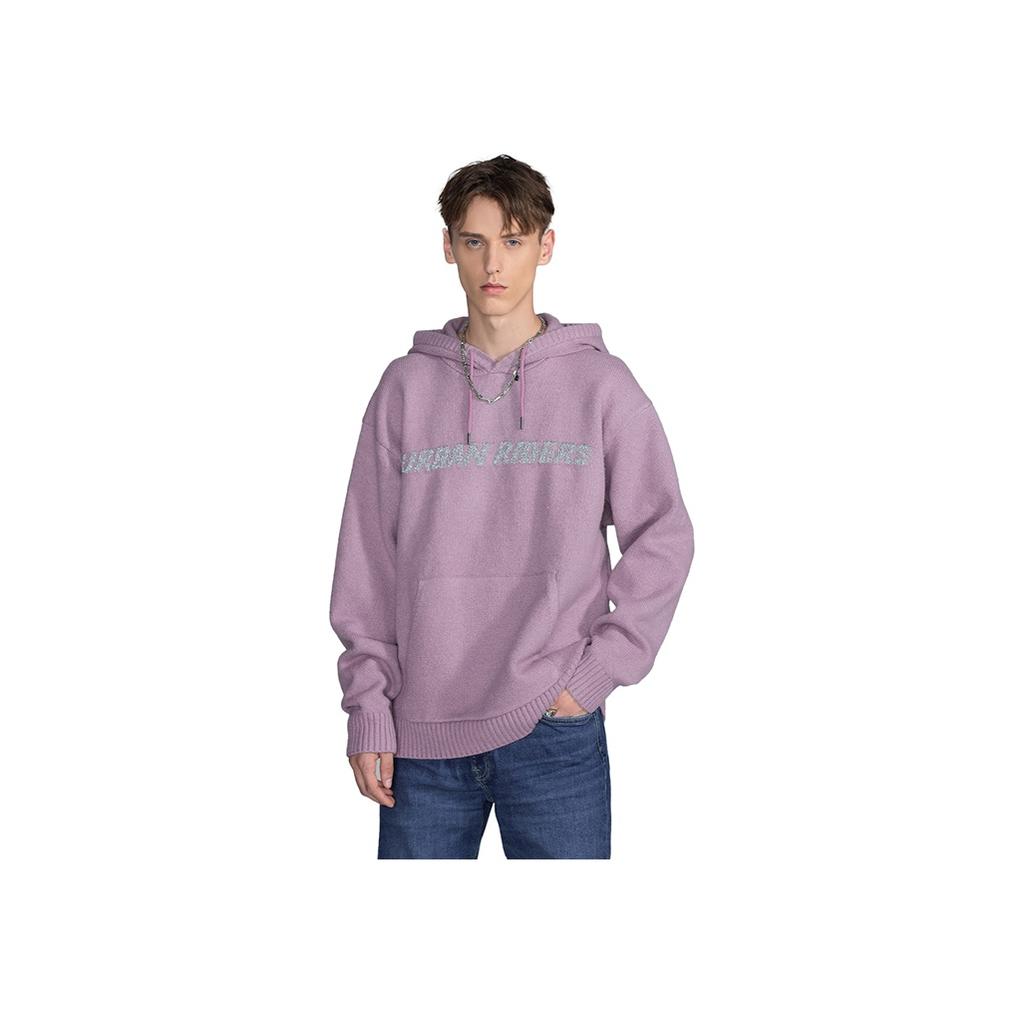 Lee FW22 Худи с принтом букв Мужские свитеры Светло-фиолетовый LMT003749100207A01726