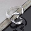 New Arrival 925 Silver Hollow Heart Open Adjustable Ring For Women Fashion Jewelry