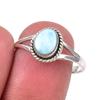 Natural Republic Larimar Gemstone Handmade 925 Sterling Silver Ring Size 9 C8A31