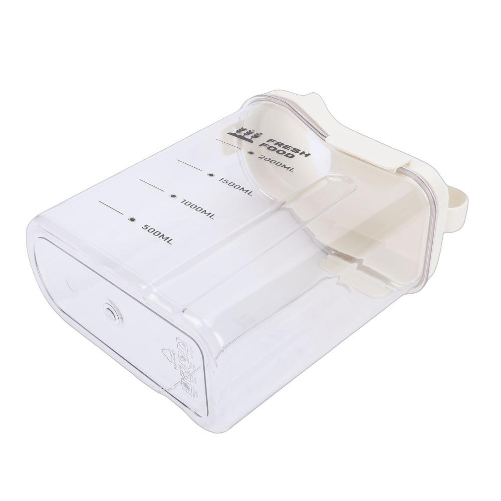 Beige Rice Storage Container 2300ml Food Storage Canister Convenient Pet Food Container For Travel