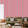 Wallpaper Stripes Coral, White and Red for Living Room and Bedroom 50x1000
