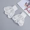Elegant Romantic Mesh Lace Detachable Layered Ruffle Fake Sleeves Sweet Decoration Sweater Elastic Wrist Horn Cuffs