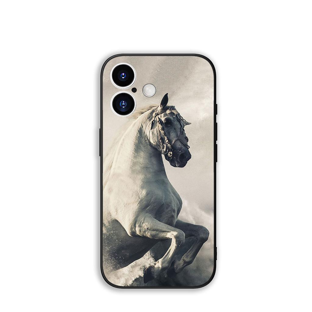 Cover Running Wild Horse Black for Motorola Moto G04 G13 G14 G22 G23 G20 G32 G34 G35 G64 G82 G84 G53 G60 G72 E14 E15 E13 Case