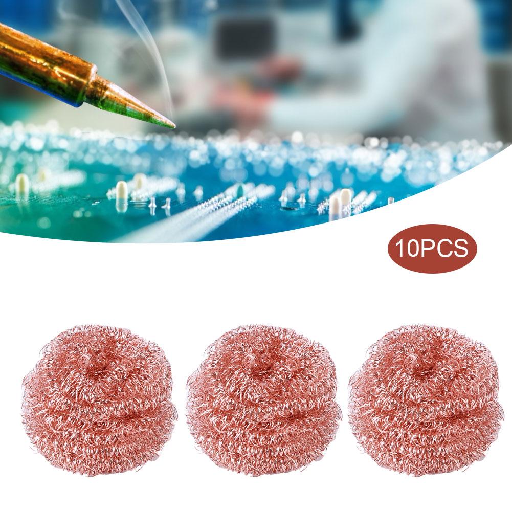 10PCs Soldering Iron Tip Cleaning Wire Solder Tips Cleaner Indsutrial Tool Brass Steel Alloy