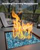 VEVOR Fire Glass, 10 LBS / 4.5 KG High-Temperature Resistant Fireplace Rocks, 1/2-Inch / 12.7 mm Reflective & Smokeless Firepit Glass Rock